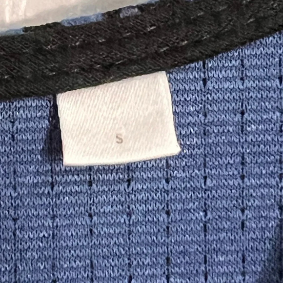 HD in Paris Textured Faux Wrap Anthropologie Dress - Size Small - Blue & Black - Picture 6 of 7